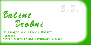 balint drobni business card