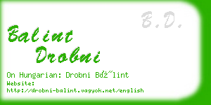 balint drobni business card